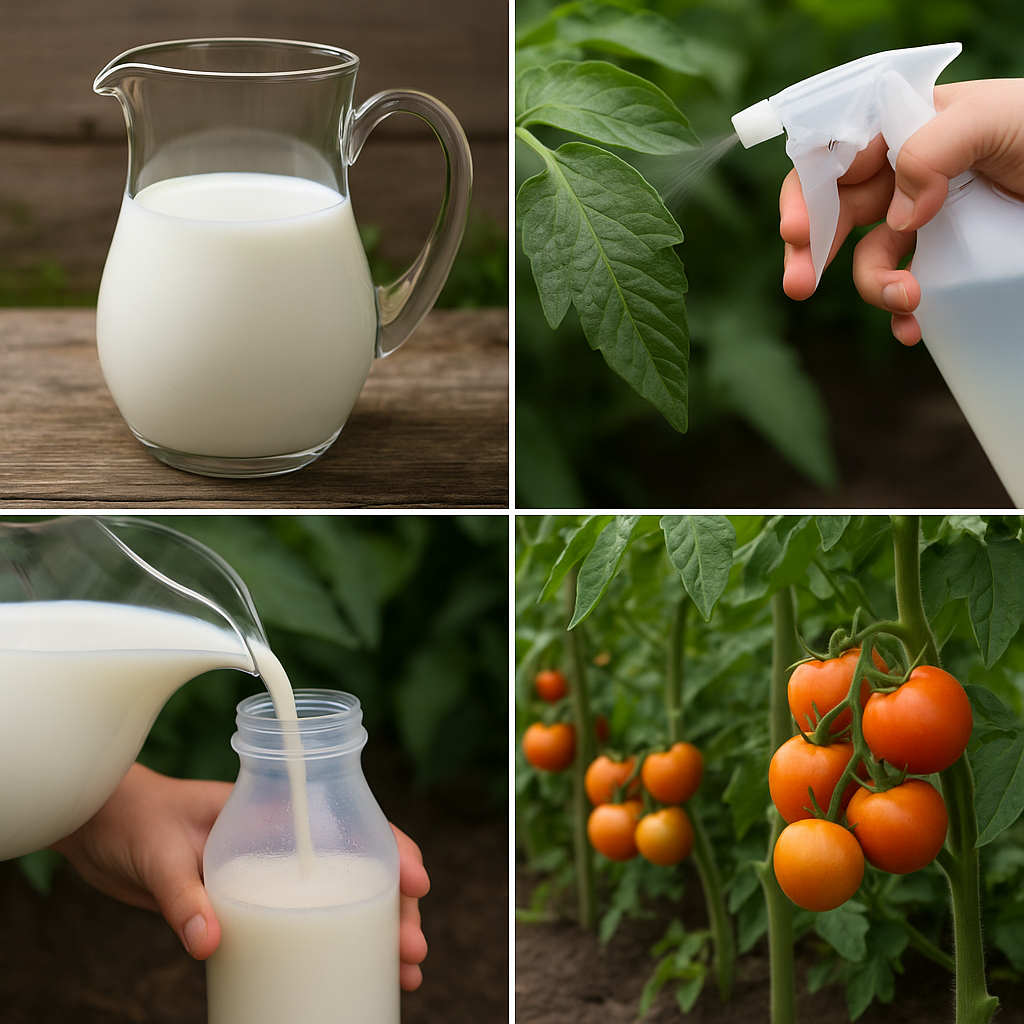 Permetezés tejjel a kertben