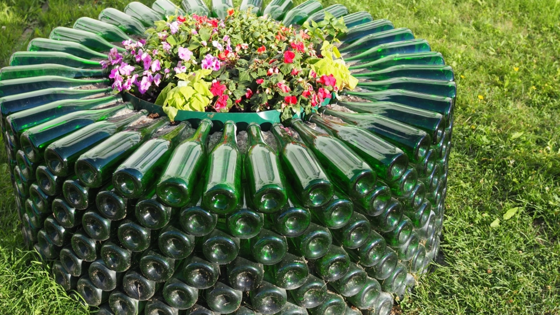 Egy üres borosüveg segítségével locsolhatod a növényeidet, amíg távol vagy