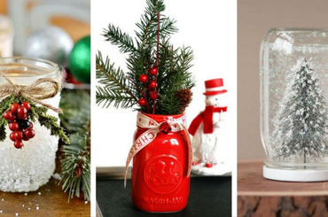 Befőttes üvegekből karácsonyi dekorációk